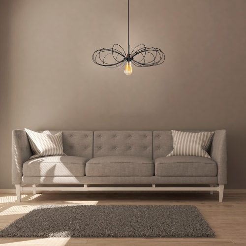 Elegáns fekete falilámpa, fém ház, 10 x 12 cm, magasság 100 cm, E14 Max 40W, IP20 | Elbűvölő szállodai stílusú világítás a modern terekhez