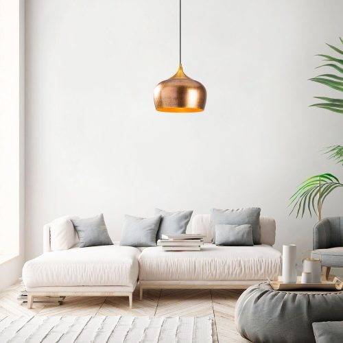 Glam skandináv csillár, arany fém test, 30 x 30 cm, magasság 123 cm, 90 cm kábel, E27 aljzat Max 40W, IP20 | Elegáns világítás modern lakberendezéshez és stílusos belső terekhez