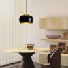 Elegáns fekete csillár, 30 x 30 cm, magasság 123 cm | Fém ház, E27 aljzat (max. 40W) | 90 cm Kábel | Glam & skandináv design | Tökéletes modern nappalikba és étkezőkbe