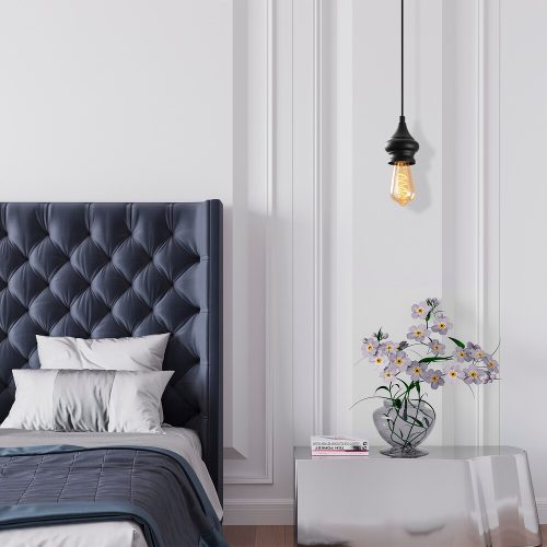 Ipari fali lámpa, fekete és vintage, 17 x 25 cm, magasság 36 cm | Fém ház, E27 Socket Max 40W | Stílusos világítás modern terekbe