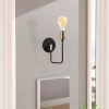 Ipari fali lámpa, fekete és vintage, 17 x 25 cm, magasság 36 cm | Fém ház, E27 Socket Max 40W | Stílusos világítás modern terekbe
