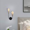 Ipari fali lámpa, fekete és vintage, 17 x 25 cm, magasság 36 cm | Fém ház, E27 Socket Max 40W | Stílusos világítás modern terekbe