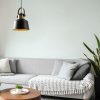 Ipari fali lámpa, fekete és vintage, 17 x 25 cm, magasság 36 cm | Fém ház, E27 Socket Max 40W | Stílusos világítás modern terekbe