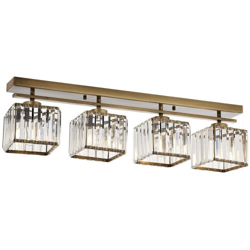 Elegáns Vintage csillár, fém test, 22 cm magas, 80 cm szélesség | 4 x E27 Max 40W | Modern Glam Design szállodák és stílusos terek számára