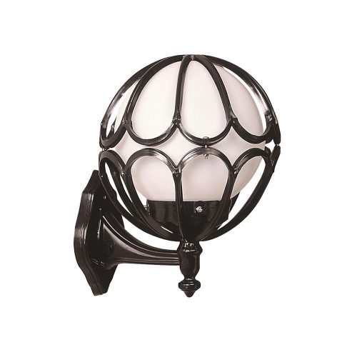 Modern kültéri fali lámpa, fekete-fehér, 34 cm hosszú | Tartós ABS ház, IP65 besorolás, E27 aljzat Max 40W | Stílusos ipari formatervezés teraszokhoz és kertekhez
