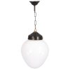 Elegáns kültéri csillár, fekete-fehér, 50 cm hosszú, 25 cm átmérőjű | ABS ház, akril sapka, E27 Max 40W, IP65 | Tökéletes hagyományos és ipari terekbe