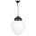 Elegáns kültéri csillár, fekete-fehér, 50 cm hosszú, 25 cm átmérőjű | ABS ház, akril sapka, E27 Max 40W, IP65 | Tökéletes hagyományos és ipari terekbe