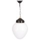Elegáns kültéri csillár, fekete-fehér, 50 cm hosszú, 25 cm átmérőjű | ABS ház, akril sapka, E27 Max 40W, IP65 | Tökéletes hagyományos és ipari terekbe