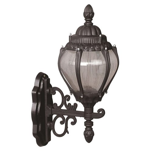 Kültéri fali lámpa, fekete ABS ház, 47 cm hosszú, E27 Max 40W, IP65 vízálló, 27 x 20 cm | Hagyományos amerikai dizájn a nosztalgikus varázslatért