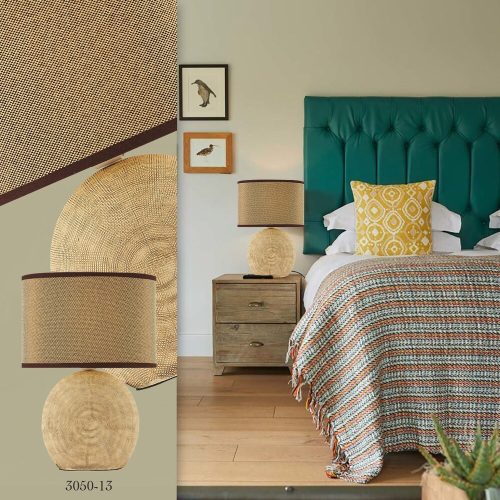 Elegáns barna asztali lámpa, porcelán test, 25 cm átmérő, 38 cm magasság | Összeszerelve, energiatakarékos E27 aljzat, IP20 | Tökéletes otthoni és irodai dekorációhoz