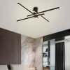 Elegáns fekete csillár, fém test akril sapkával, 9x9x18 cm | 42W LED, 3000K, 4200Lm | Modern világítás otthoni és irodai dekorációhoz