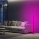 Modern lila állólámpa, 120 cm magas, alumínium ház, 600 lumen, 12 W, elektrosztatikus bevonat, C típusú foglalat, tökéletes otthoni és irodai dekorációhoz