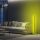 Modern sárga állólámpa, 120 cm magas, alumínium ház, 600 lumen, A+ energia, 12 V-os adapter, be-/kikapcsoló, tökéletes otthoni és irodai dekorációhoz