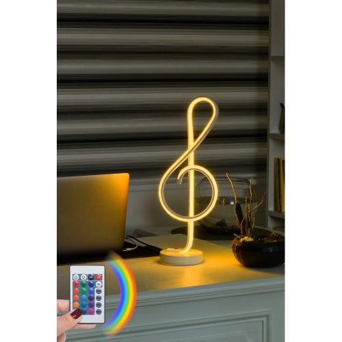 Modern asztali lámpa távirányítóval, 16 szín és 4 mód, 100% alumínium, 47 cm magasság, 120 cm LED csíkok, A+ energia besorolás, tökéletes otthoni és irodai használatra