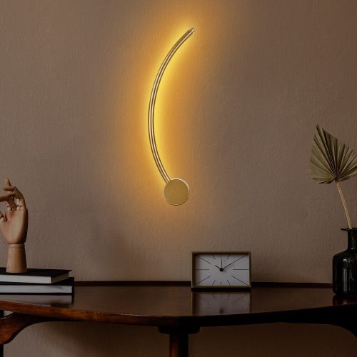 Elegáns arany fali lámpa, fém ház, 49 x 15 x 10 cm | SMD LED 7W 3000K | Stílusos világítás a modern lakberendezéshez és hangulathoz