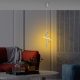 Elegáns szürke csillár, fém test, 16 cm szélesség, állítható magasság 50-100 cm | SMD LED 11W 3000K | Stílusos világítás modern terekbe