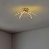 Elegáns arany csillár, fém test, 57 cm szélesség, 20 cm magasság | SMD LED 28W 3000K | Stílusos világítás a modern lakberendezéshez és hangulathoz