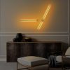 Stílusos szürke fali lámpa, fém ház, 91x10x7 cm és 62x10x7 cm | LED 13W és 8W, IP20 | Modern design otthoni és irodai világításhoz