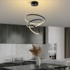 Elegáns fekete csillár, fém test, 50 cm szélesség x 80 cm magasság | SMD LED 28W 3000K | Stílusos világítás a modern lakberendezéshez és hangulathoz