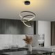 Elegáns fekete csillár, fém test, 50 cm szélesség x 80 cm magasság | SMD LED 28W 3000K | Stílusos világítás a modern lakberendezéshez és hangulathoz