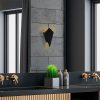 Modern fekete fali lámpa, fém ház, 13 x 6 x 24 cm | IP20, G9 aljzat (max. 10 W) | Stílusos ipari és skandináv dizájn otthoni dekorációhoz