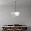 Elegáns, állítható csillár, fém test szövet sapkával, fehér kivitel, 30-120 cm magas, Ø40/32/22 sapkák, tökéletes modern lakóterekhez, IP20