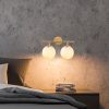 Modern fényes arany fali lámpa, fém ház és üveg kupak, 36 x 24 x 16 cm | IP20, E14 Aljzat (max. 40W) | Elegáns skandináv dizájn otthoni dekorációhoz