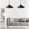 Stílusos UFO csillár (2 db), Fekete, 50 cm Magasság | Állítható kábel, E27 aljzat, modern ipari és skandináv design | Tökéletes otthoni és irodai használatra