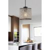 Elegáns szürke csillár, fém test, CE minősítés, E27 foglalat (max. 60 W), 50 cm magas, 15x15 cm pamut sapka | Tökéletes a modern lakberendezéshez