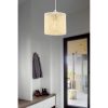 Elegáns fehér csillár, fém test, CE minősítés, E27 foglalat (max. 60 W), 50 cm teljes magasság, 15x15 cm pamut sapka | Tökéletes a modern lakberendezéshez