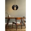 Elegáns fekete gömbcsillár, állítható magasságú 60 cm, MDF ház, E27 aljzat Max 40W | Modern skandináv dizájn a stílusos belső terekhez