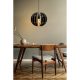 Elegáns fekete gömbcsillár, állítható magasságú 60 cm, MDF ház, E27 aljzat Max 40W | Modern skandináv dizájn a stílusos belső terekhez