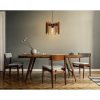 Skandináv cikcakk csillár, dió MDF, 55 cm magas, E27 aljzat, állítható kábel, stílusos világítás a modern lakberendezéshez | 40W max