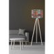 Stílusos etnikai állólámpa, 145 cm magas, MDF ház, polipropilén sapka (25 cm), E27 foglalat, CE minősítés | Tökéletes Southwestern és Mandala dekorációhoz