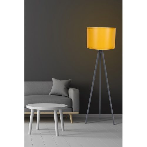 Skandináv állólámpa, sárga és szürke, 145 cm Magasság | MDF ház, E27 aljzat, 40W Max | Stílusos kialakítás be-/kikapcsolóval, tökéletes modern terekbe