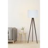 Skandináv állólámpa, fehér és dió, 145 cm Magasság | MDF ház, E27 aljzat, 40W Max | Stílusos kialakítás be-/kikapcsolóval, tökéletes modern terekbe