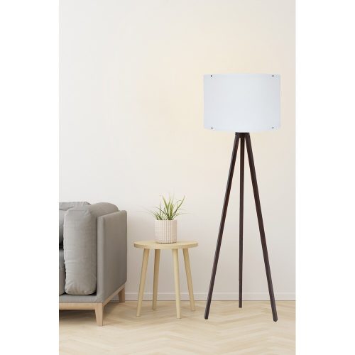 Skandináv állólámpa, fehér és dió, 145 cm Magasság | MDF ház, E27 aljzat, 40W Max | Stílusos kialakítás be-/kikapcsolóval, tökéletes modern terekbe
