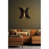 Elegáns fekete nagyszárnyú csillár, állítható magasság 65 cm, MDF ház, E27 foglalat Max 40W | Skandináv design modern terekhez
