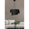 Elegáns skandináv csillár, fém test, ezüst és fekete, 70 cm magasság, CE minősítés, E27 aljzat max. 40 W, stílusos világítás modern terekbe