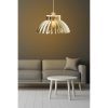 Elegáns fehér nagykoronás csillár, állítható magasság 65 cm, MDF ház 3 mm, E27 foglalat Max 40W | Skandináv design modern terekhez