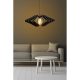 Elegáns fekete nagy angyal csillár, MDF test, 22 cm sapka hossz, 59 cm átmérő, állítható kábel, E27 Max 40W | Skandináv design modern terekhez