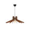 Elegáns bumeráng csillár, dió MDF ház, 20 cm magasság, 59 cm átmérő, állítható kábel, E27 aljzat Max 40W | Modern terekbe tökéletes