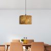 Elegáns csillár fém testtel, bambusz replika kivitel, 20 cm-es sapkahossz, állítható kábel, CE-tanúsítvány, régies szín | Modern terekbe tökéletes