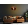 Elegáns diófa nagy gömbcsillár, 70 cm magas, állítható kábel, E27 aljzat, skandináv design | MDF ház, tökéletes modern terekbe