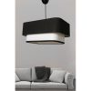 Elegáns fekete-fehér csillár, fém test juta sapkával, 70 cm magas, E27 foglalat (max. 40 W) | CE minősítésű | Modern dekorációhoz tökéletes