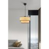 Elegáns teve színű csillár, fém test, 30x30 cm pamut sapka, 65 cm teljes magasság, E27 foglalat (max. 60 W) | CE tanúsítvánnyal rendelkezik, tökéletes modern terekhez