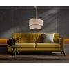Elegáns ekrü és barna csillár, fém test, állítható 70 cm magasság, 30x30 cm pamut sapka, E27 foglalat Max 40W | CE minősítésű | Modern terekbe tökéletes
