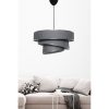 Skandináv csillár pamut sapkával, antracit és ezüst, 72 cm magasság | CE minősítésű, E27 aljzat, max 40W | Tökéletes vidéki és modern dekorációhoz