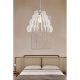 Elegáns felhős csillár, fehér MDF ház, 31 cm magasság, 37 cm átmérő, állítható kábel, E27 aljzat, max 40W | Tökéletes a modern lakberendezéshez