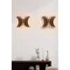 Elegáns szárnyas fali lámpa (2 db), dió színű, 20 cm x 28 cm x 20 cm | MDF ház, E27 aljzat, max 40W | Stílusos világítás modern terekbe
